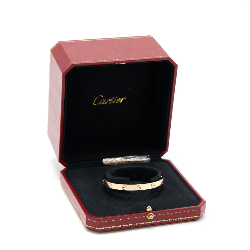 Cartier Size 17 Love Bracelet Rose Gold