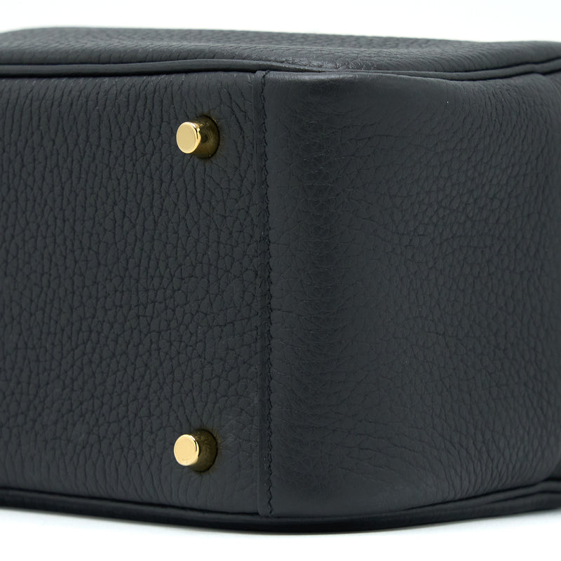 Hermes Mini Lindy Clemence Black GHW Stamp Z