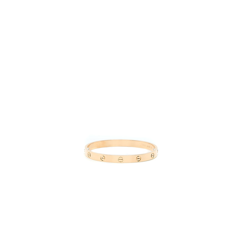 Cartier Size 17 Love Bracelet Rose Gold