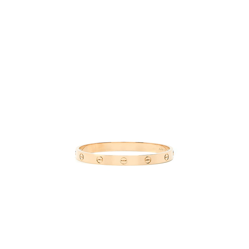 Cartier Size 17 Love Bracelet Rose Gold