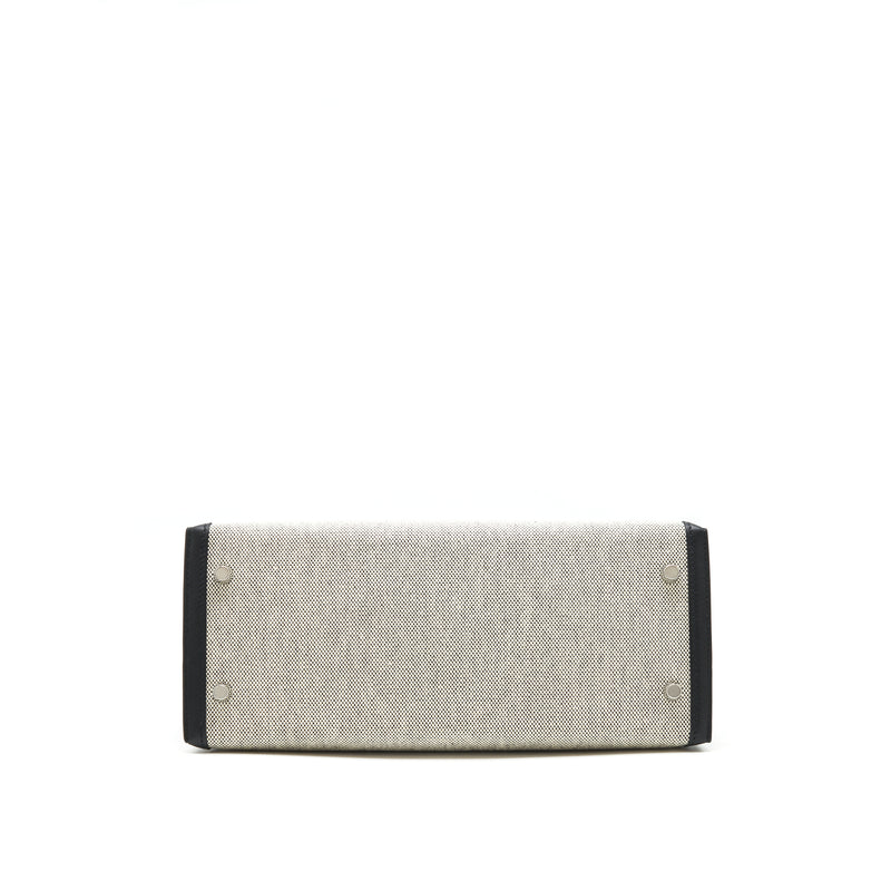 Hermes Kelly 28 Toile H Black/ Grey SHW Stamp Z