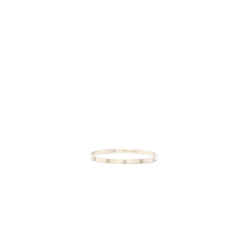 Cartier Size 16 Love Bracelet Small Model White Gold