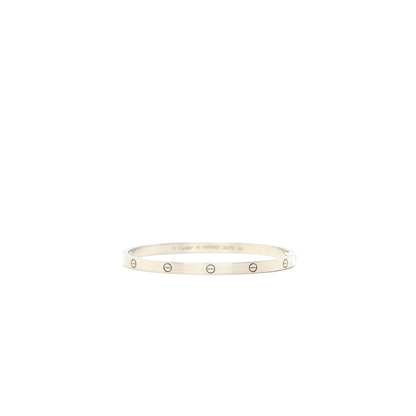Cartier Size 16 Love Bracelet Small Model White Gold