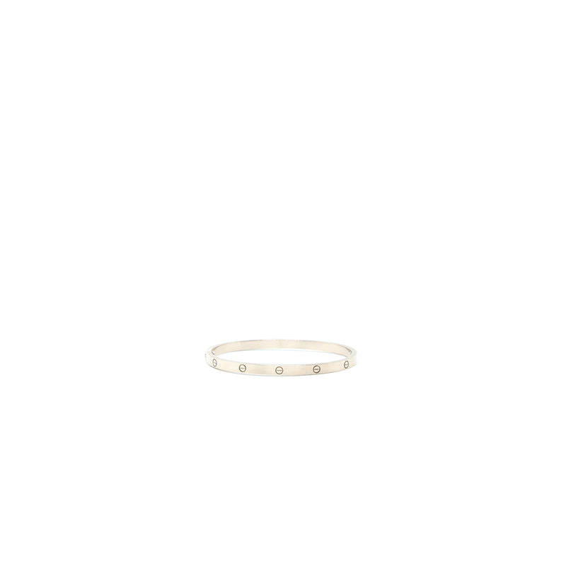 Cartier Size 16 Love Bracelet Small Model White Gold