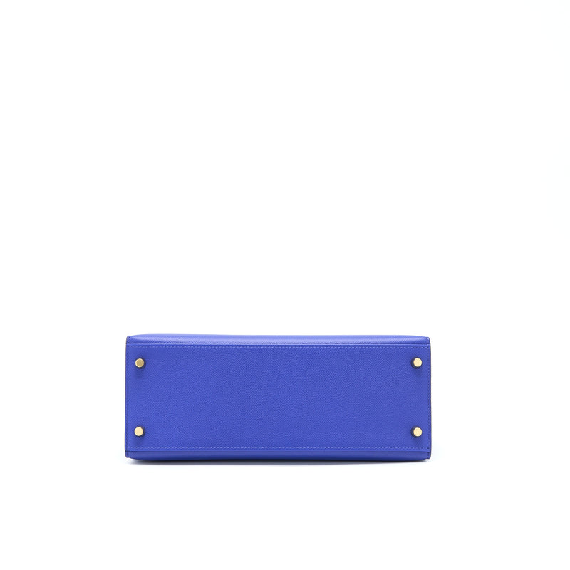 Hermes Kelly 28 Sellier Epsom Bleu Electrique GHW Stamp A
