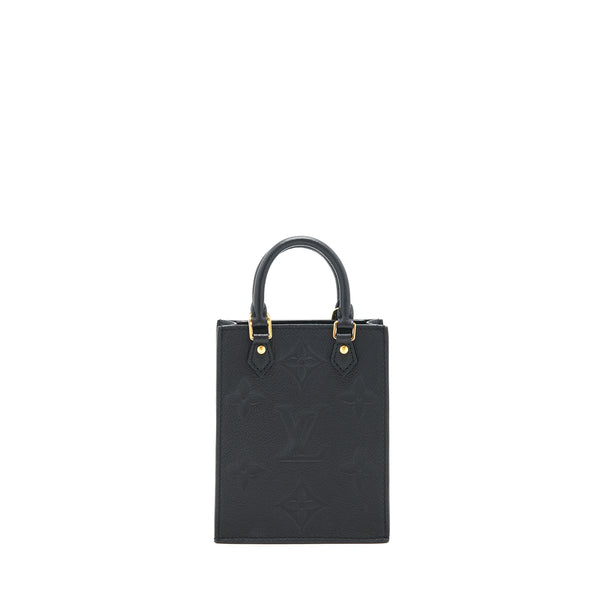 Louis Vuitton petit Sac plat Monogram empreinte black