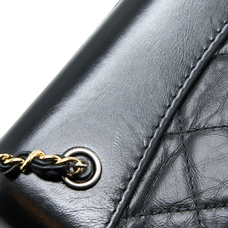 Chanel Small Gabrielle Backpack Aged Calfskin Black Multicolour Hardware