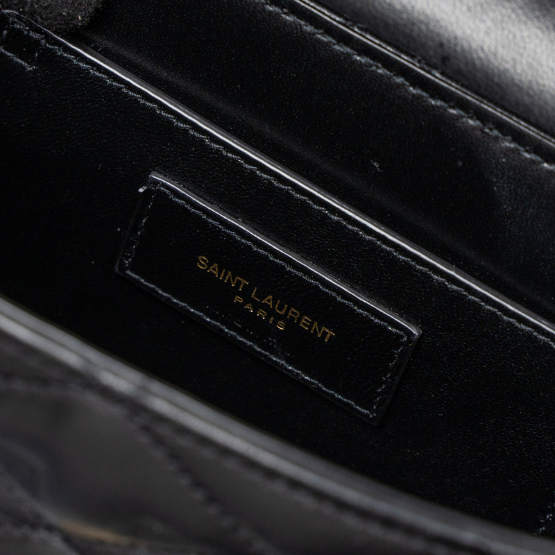 Saint Laurent June Box Bag Lambskin Black GHW