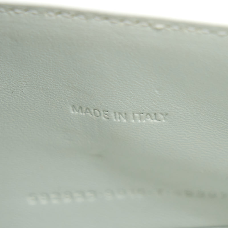 Balenciaga Hourglass XS Croc Embossed Calfskin White GHW