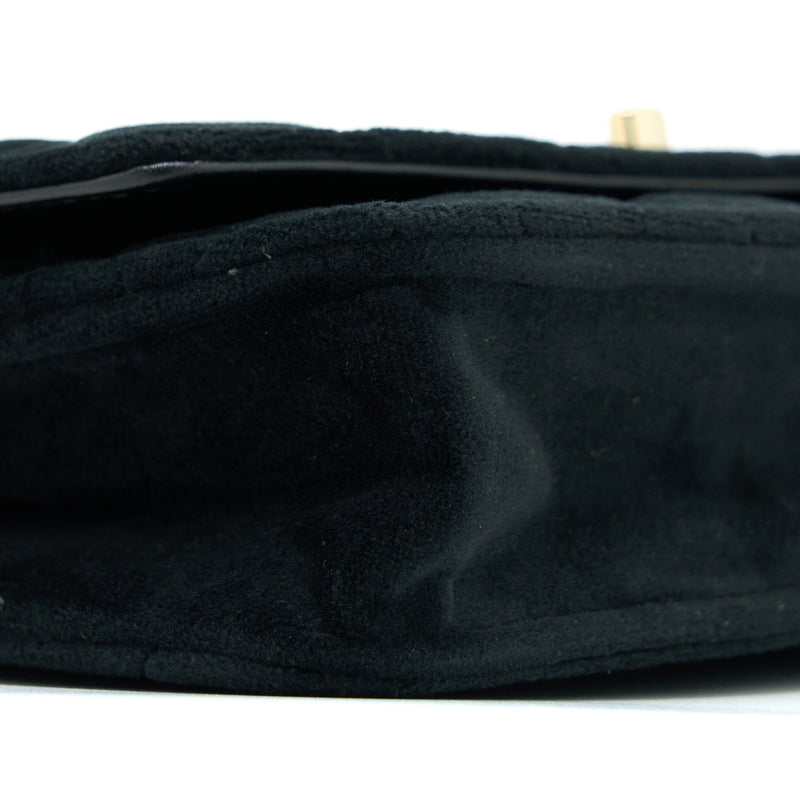 Chanel Velvet Pearl Crush Wallet On Chain Black LGHW