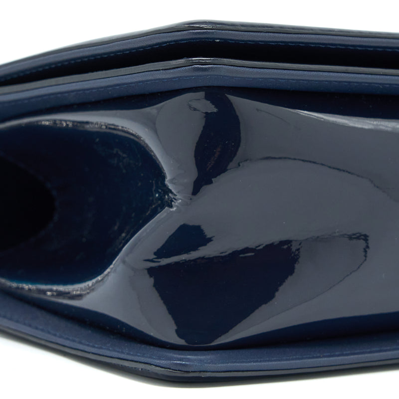 Chanel Medium Boy Bag Patent Navy SHW