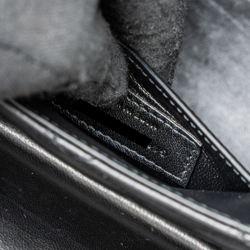 Saint Laurent June Box Bag Lambskin Black GHW