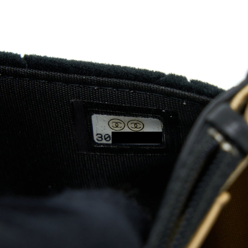 Chanel Velvet Pearl Crush Wallet On Chain Black LGHW