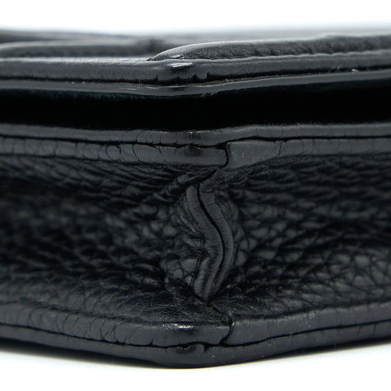 Dior Diorama Wallet On Chain Grained Calfskin Black LGHW