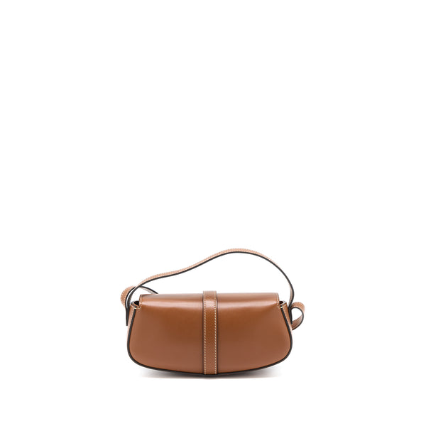 Celine Clutch On Strap Calfskin Tan GHW
