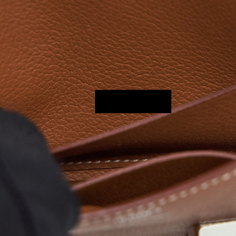 Hermes Constance Slim Evercolor Gold SHW Stamp Z