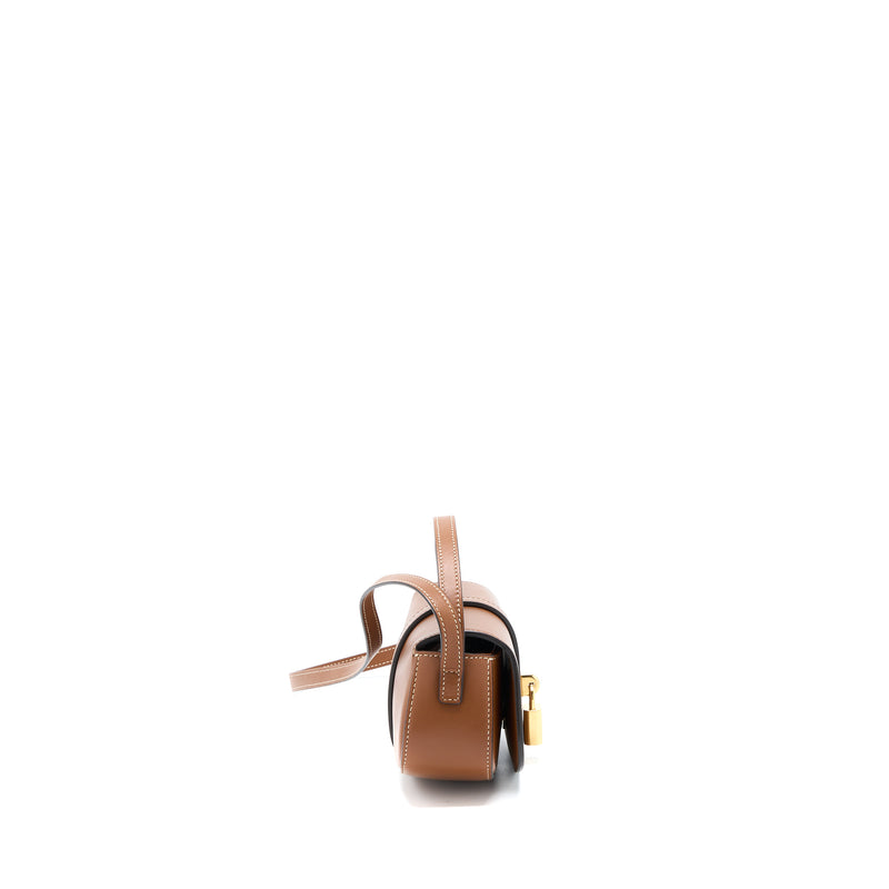 Celine Clutch On Strap Calfskin Tan GHW