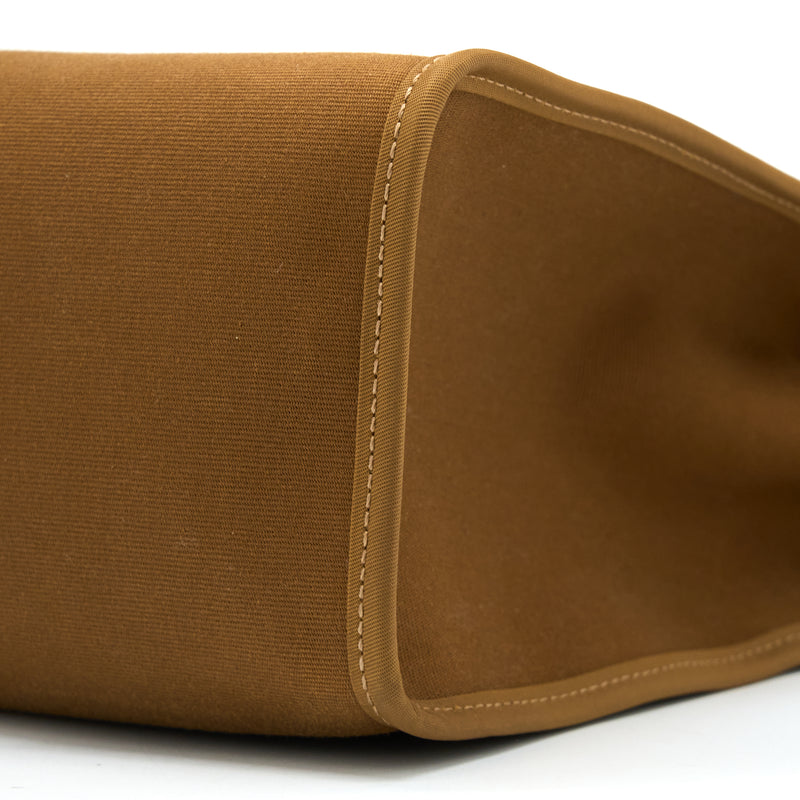 Hermes Herbag 31 Zip Bag Canvas/Hunter Alezan/Ebene SHW Stamp D