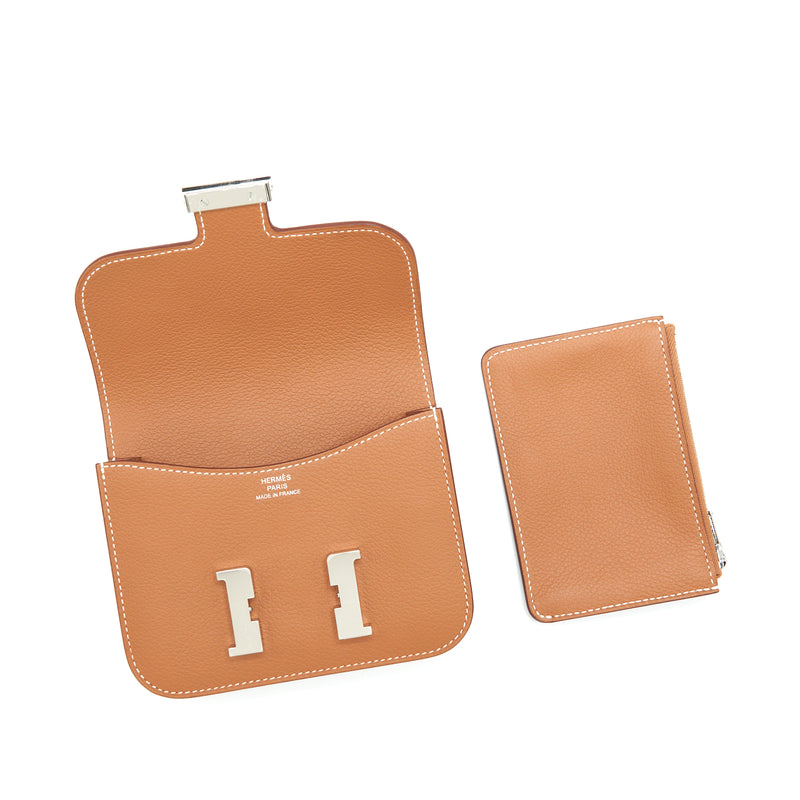 Hermes Constance Slim Evercolor Gold SHW Stamp Z