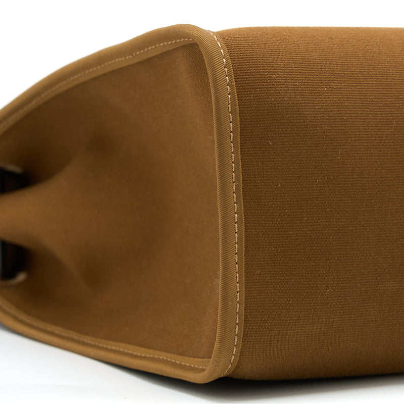 Hermes Herbag 31 Zip Bag Canvas/Hunter Alezan/Ebene SHW Stamp D