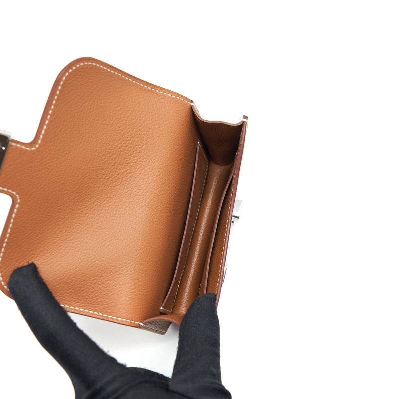 Hermes Constance Slim Evercolor Gold SHW Stamp Z