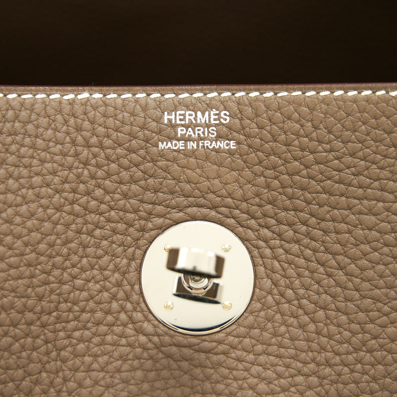 Hermes Lindy 30 Etoupe SHW Stamp T