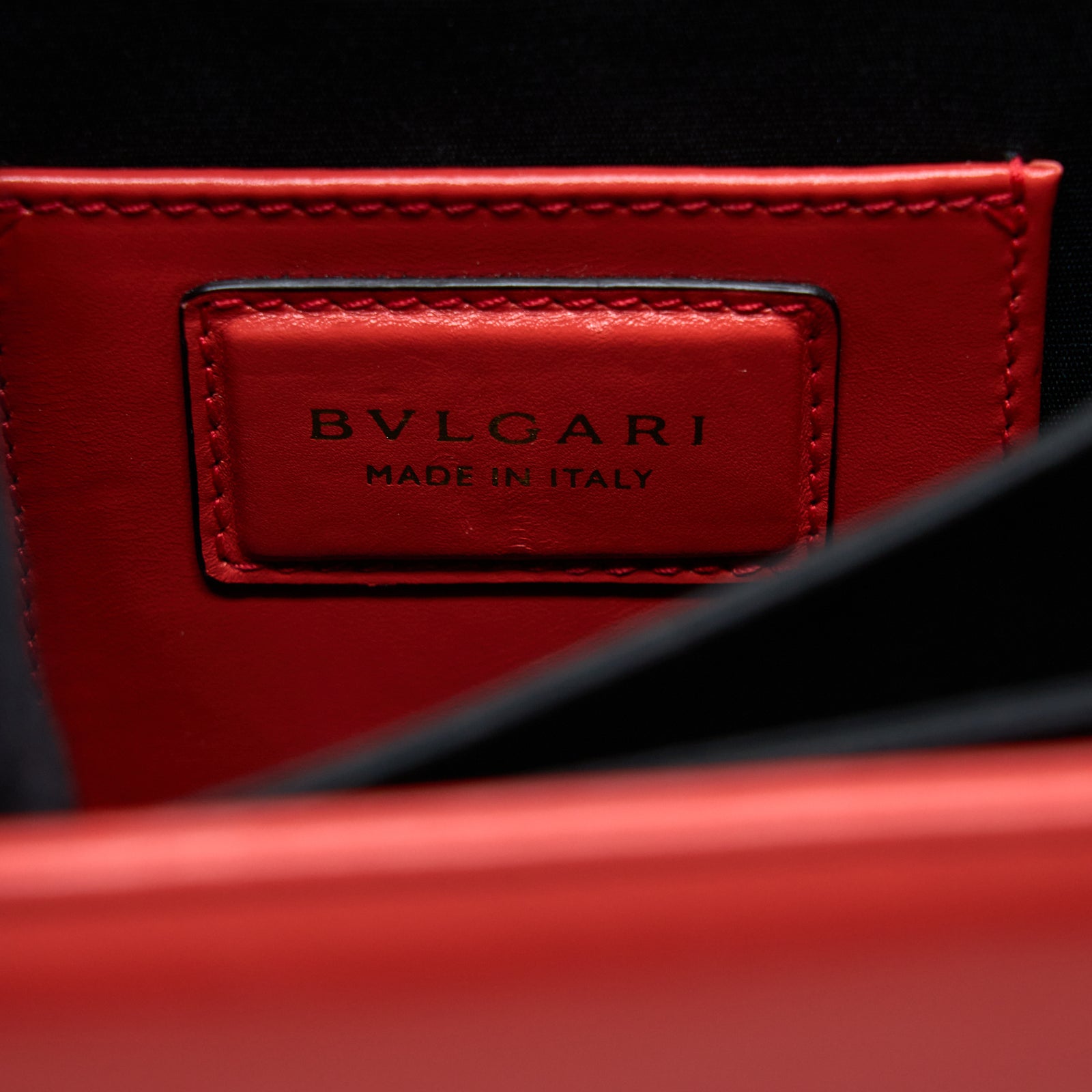 小物 90s BVLGARI lamb leather  red globe 90s BVLGARI lamb leather red globe（BULGARI HANDBAG RED