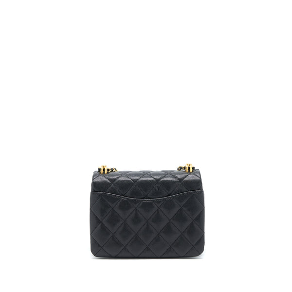 Chanel 22K Coco First Flap Bag Grained Calfskin Black GHW(Microchip)