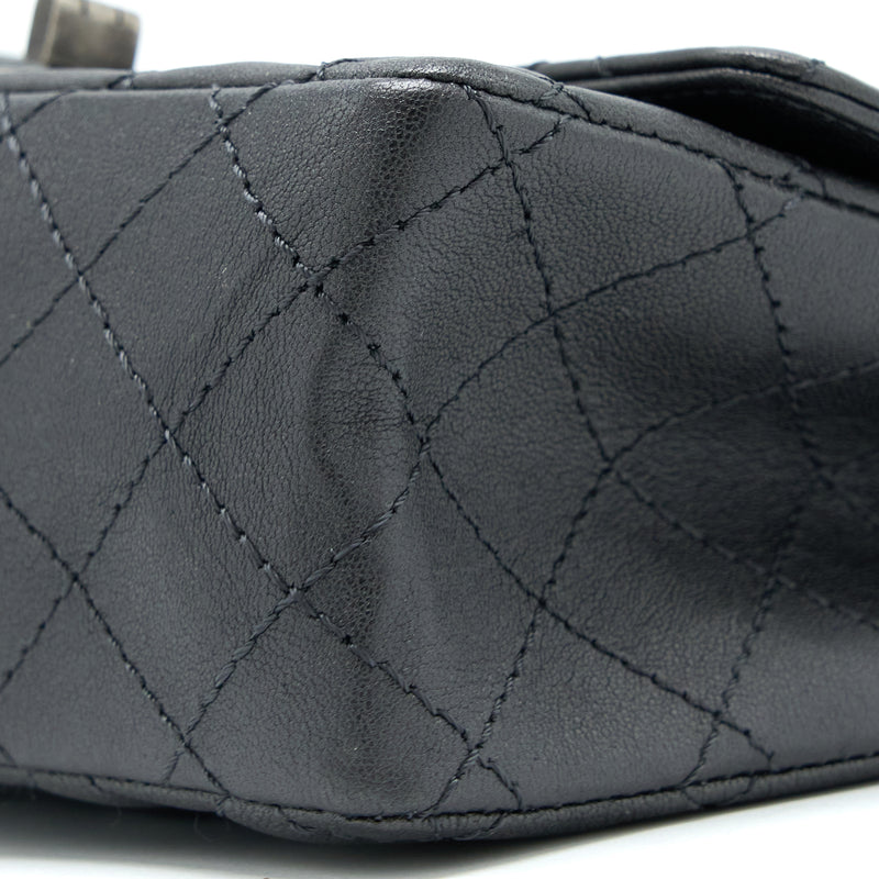 Chanel Mini 2.55 Reissue Flap Bag Goatskin Dark Grey Ruthenium Hardware