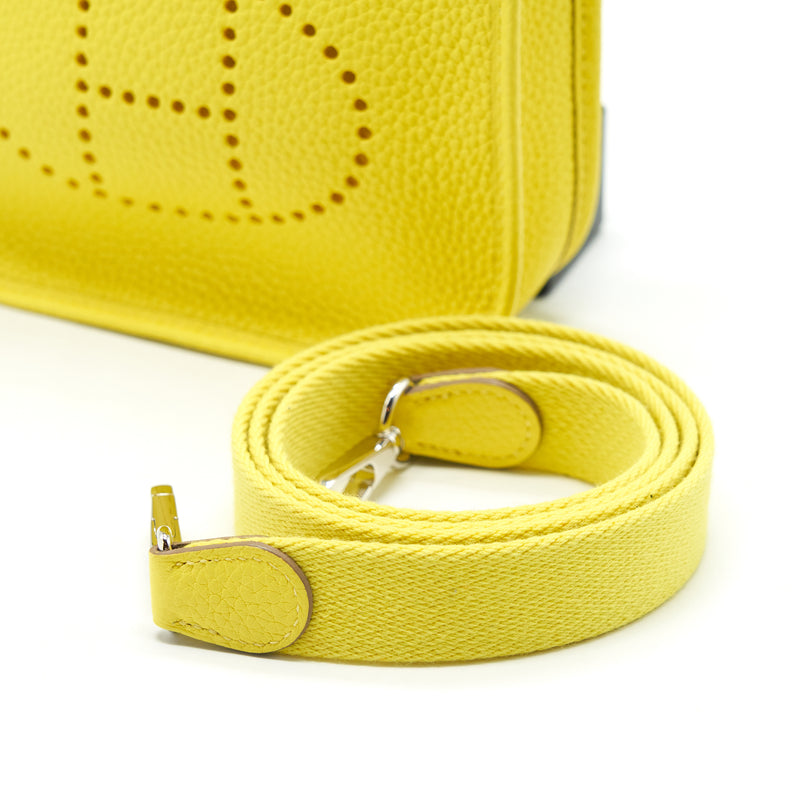 Hermes Mini Evelyne Clemence Lime/Lime SHW Stamp Y
