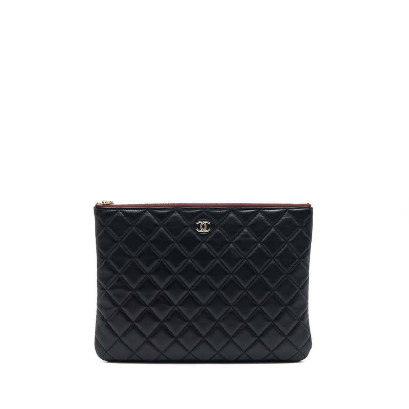 Chanel O Case Pouch Lambskin Black LGHW