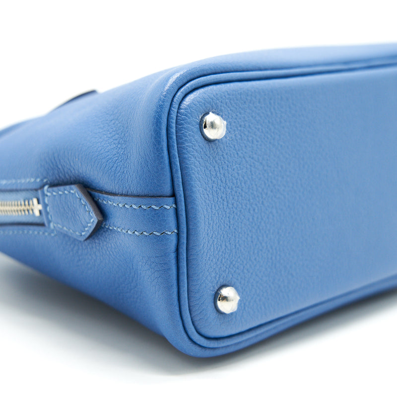 Hermes Mini Bolide Evercolour Blue with SHW Stamp C