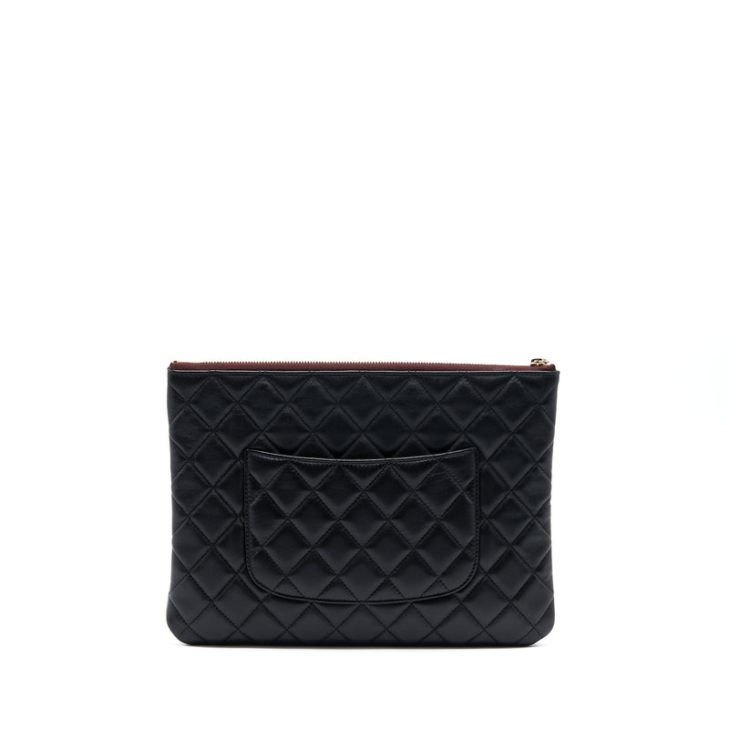 Chanel O Case Pouch Lambskin Black LGHW