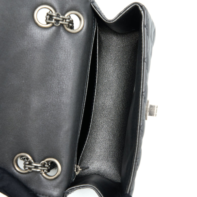 Chanel Mini 2.55 Reissue Flap Bag Goatskin Dark Grey Ruthenium Hardware