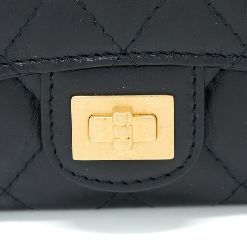 Chanel 2.55 Reissue Flap Card Holder Aged Calfskin Black GHW (Microchip)