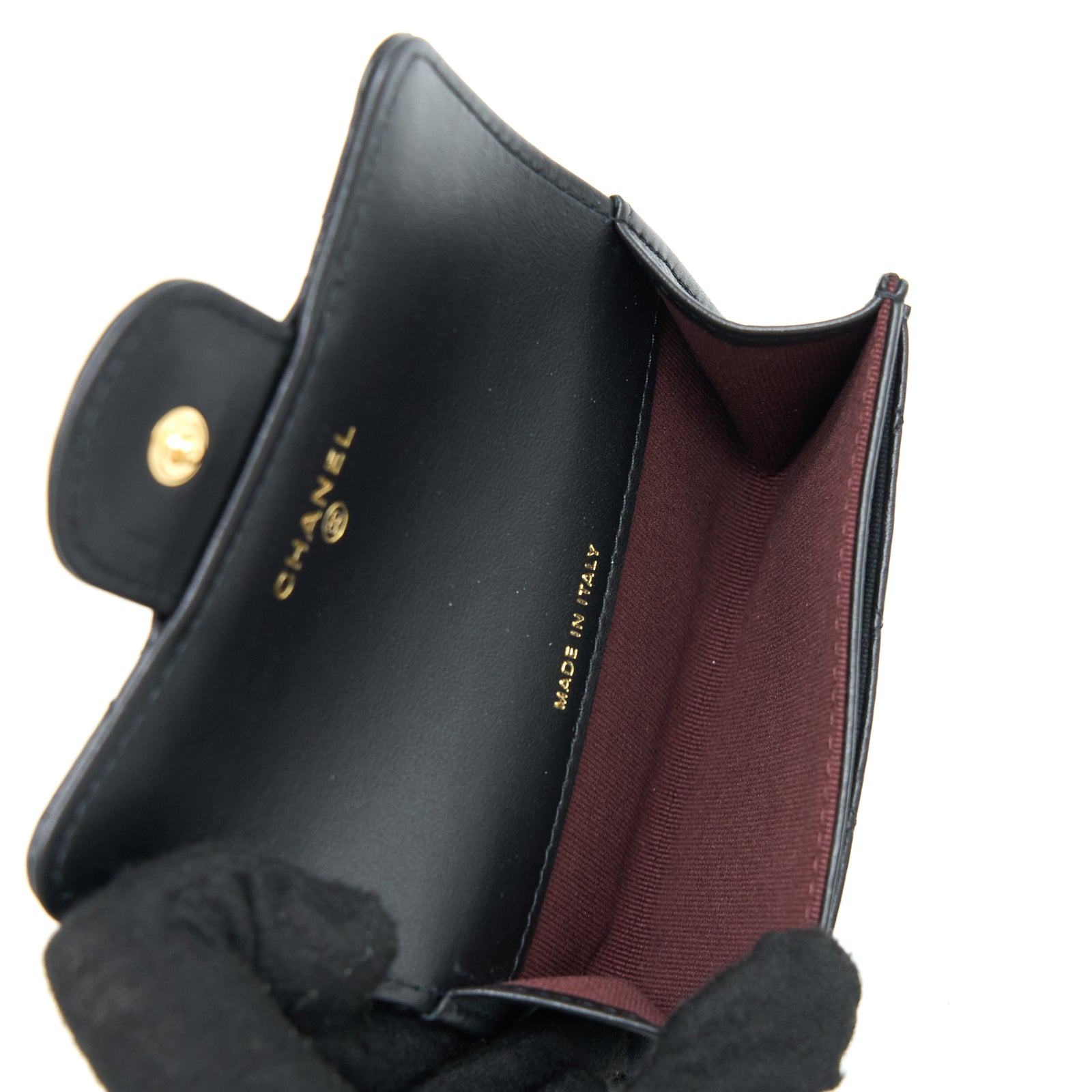 Chanel 2.55 Reissue Flap Card Holder Aged Calfskin Black GHW (Microchi