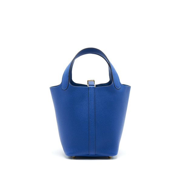 Hermes picotin 18 lock Bag Blue France GHW Stamp Z