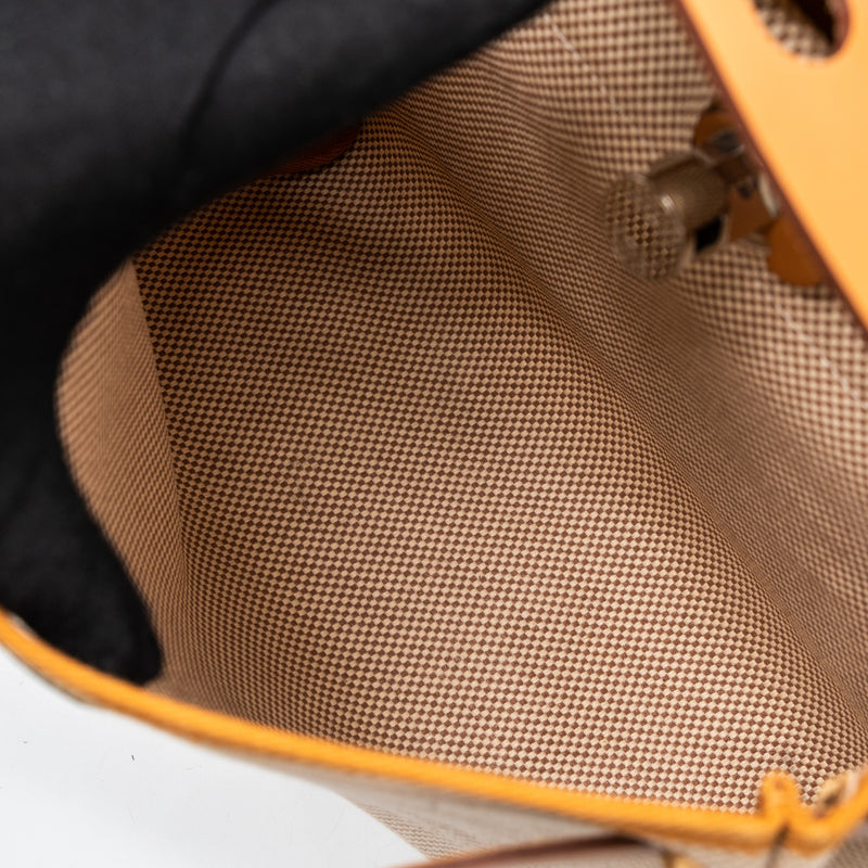 Hermes Herbag 31 Zip Bag Canvas/Cache Hunter Ecru/Beige GHW Stamp Y