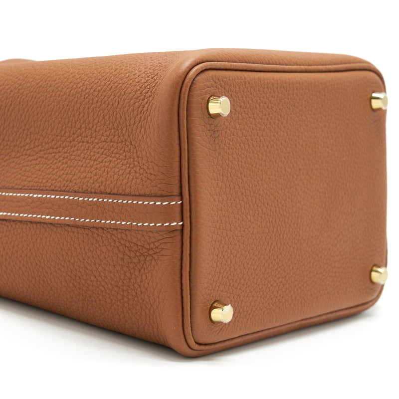 Hermes Picotin 18 Lock Bag Clemence Gold GHW Stamp Z