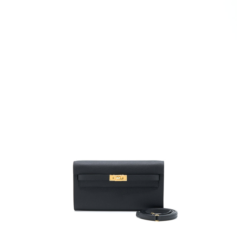 Hermes Kelly To Go Epsom Black GHW Stamp U