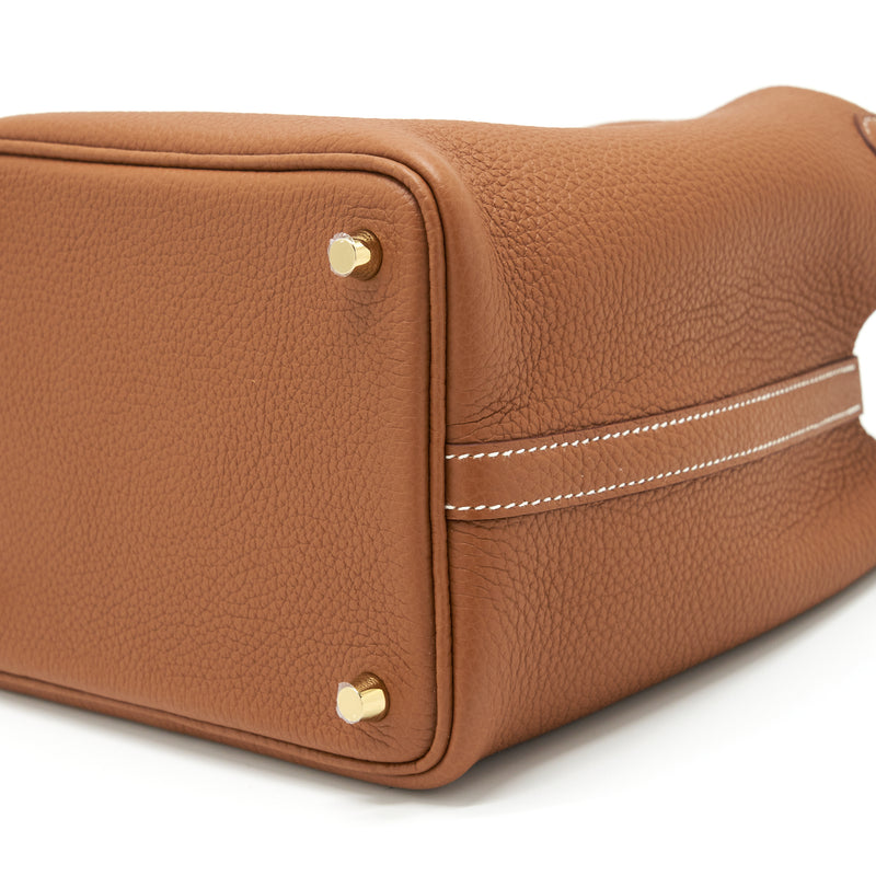 Hermes Picotin 18 Lock Bag Clemence Gold GHW Stamp Z
