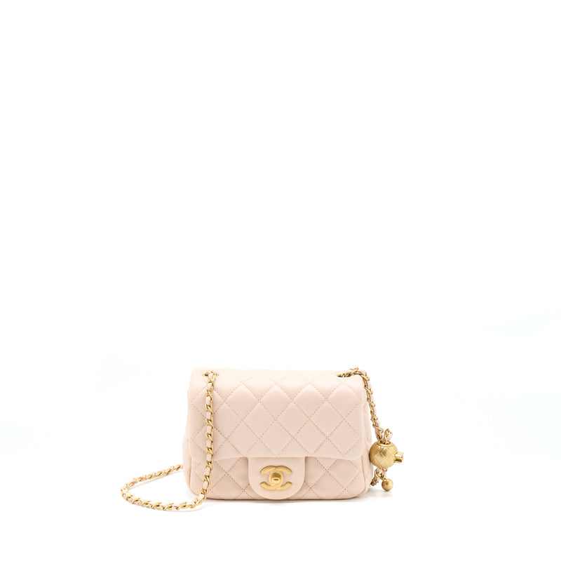 CHANEL, Bags, Chanel 22c Pearl Crush Mini Square White Lambskin