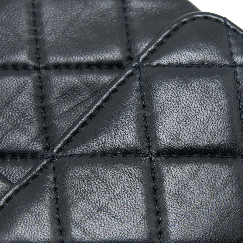 Chanel CC Logo Flap Bag Lambskin Black Multicolour Hardware (Microchip)