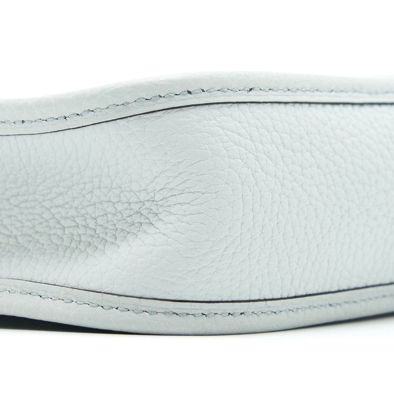 Hermes Mini Evelyne Clemence Bleu Pale/ Bleu Indigo SHW Stamp Y