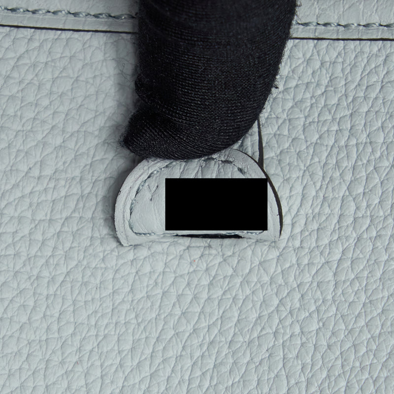 Hermes Mini Evelyne Clemence Bleu Pale/ Bleu Indigo SHW Stamp Y