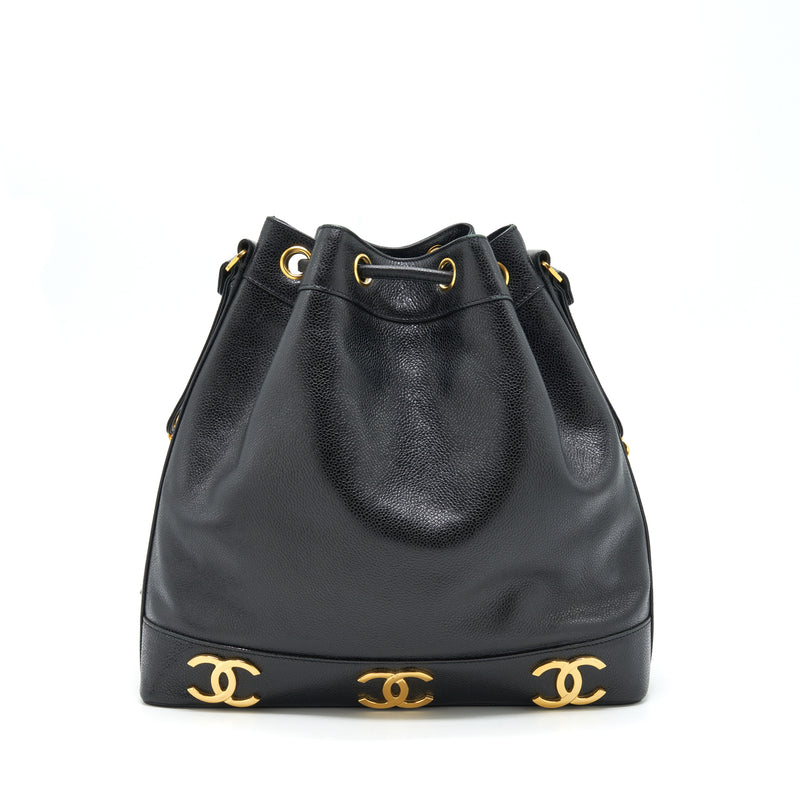 Chanel Vintage Bucket Bag Caviar Black GHW