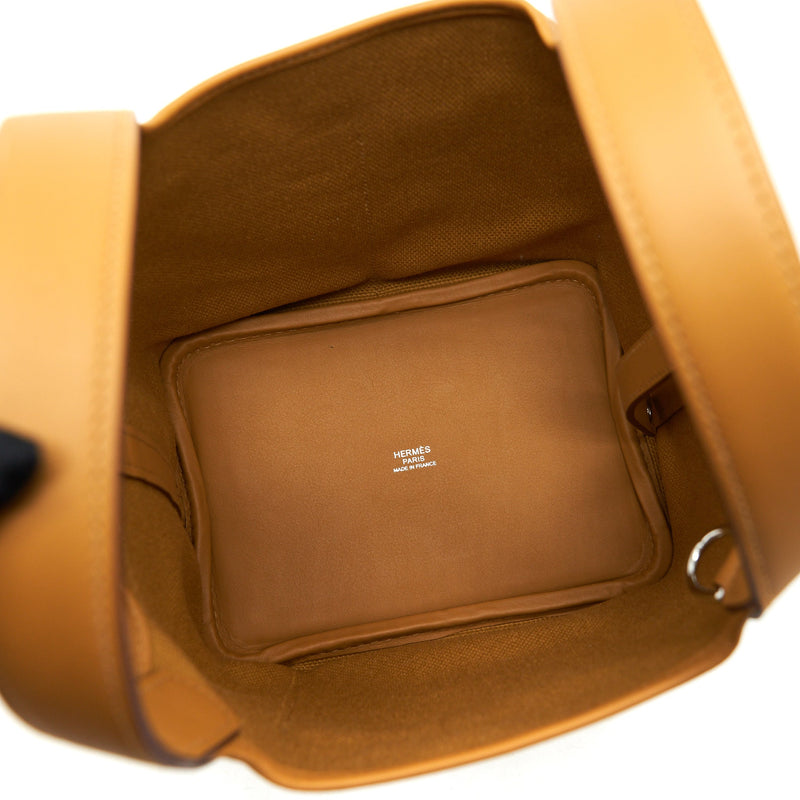 Hermes Picotin Cargo 18 Swift And Toile Canvas Desert/Sesame SHW Stamp Z