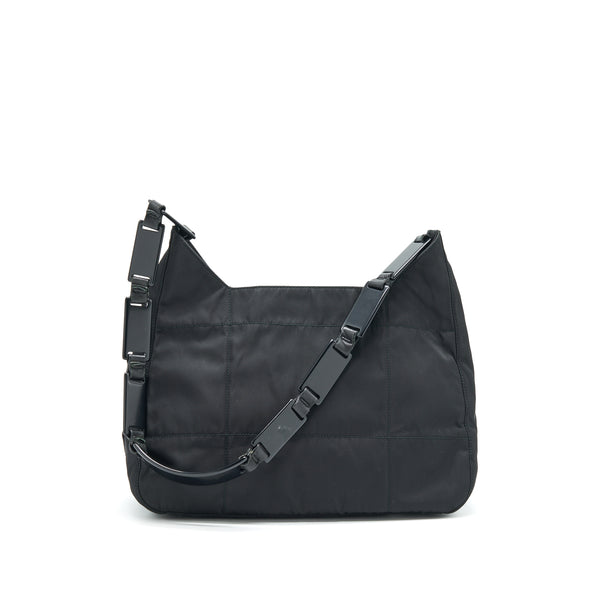 PRADA NYLON SHOULDER BAG IN BLACK