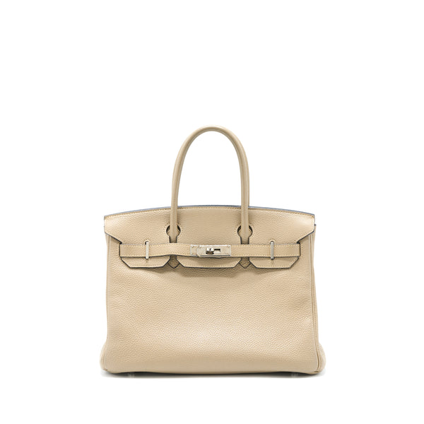 Hermes Birkin 30 Togo 81 Gris Tourterelle SHW Stamp Square L