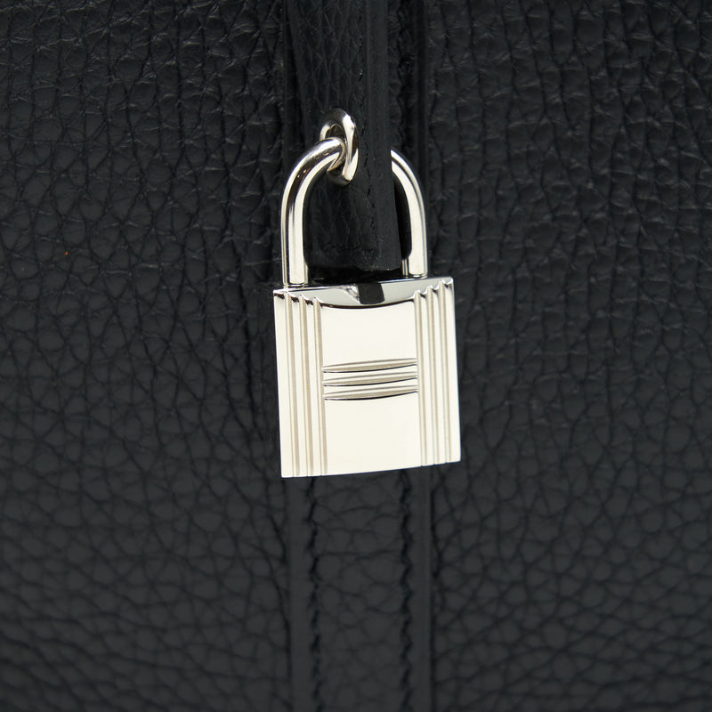 Hermes Picotin 22 Lock Bag Clemence Black SHW Stamp D